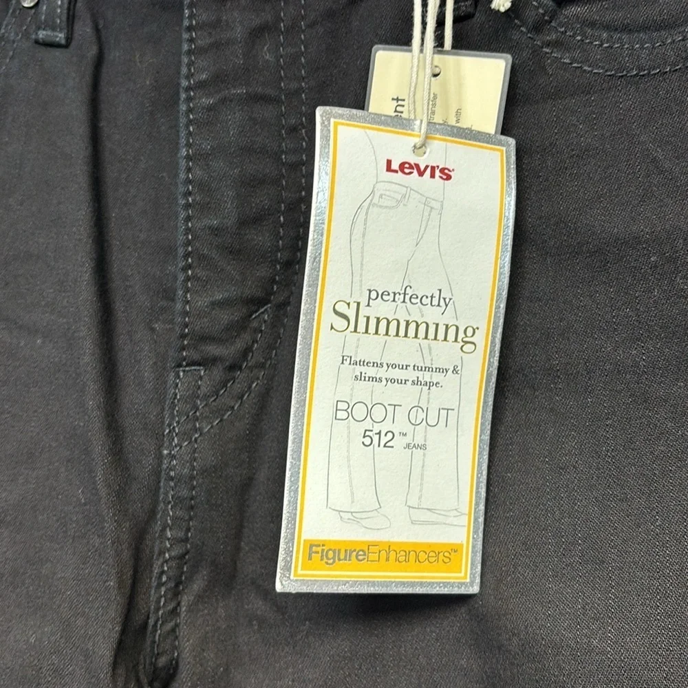 Levi’s 512 perfectly slimming flatten bootcut figure enhance Black Jeans - Picture 4 of 10